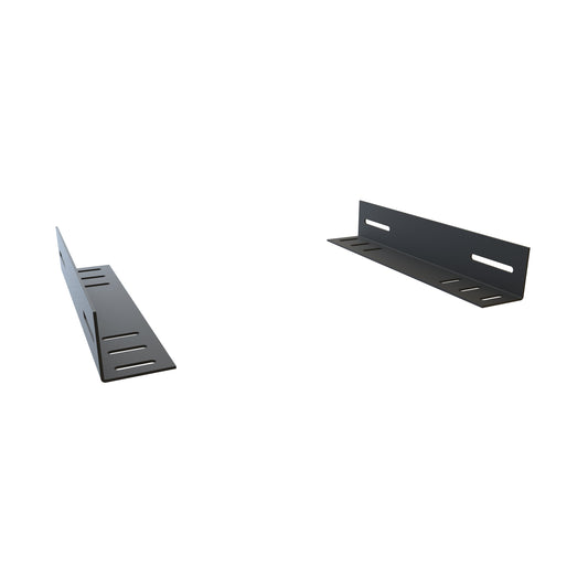 Hammond RASA12BK3 Heavy-Duty Rack Support Angle, 1.75" H x 1.75" W x 9.98" L, 200 lb Capacity, Reinforced Steel, Black.