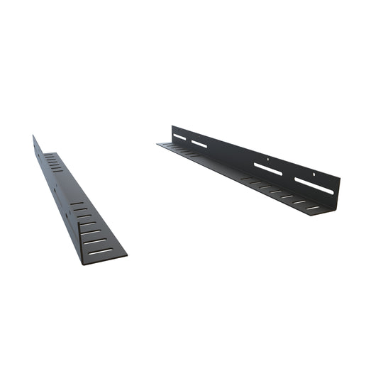 Hammond RASA22BK3 Heavy Duty Rack Support Angles, Pair, Reinforced Steel, 200 lb, 1.75" H x 1.75" W x 20.95" L, Black.