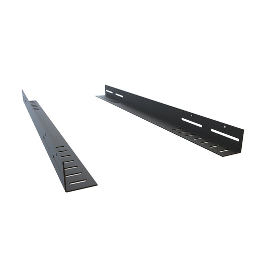 Hammond RASA28BK3 Heavy Duty Rack Support Angles, Pair, Reinforced Steel, 200 lb, 1.75" H x 1.75" W x 28.00" L, Black.