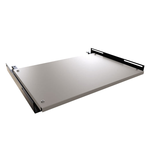 Hammond RASC1912WH2 Four-Post Fixed Chassis Shelf, 18-Gauge Steel with 14-Gauge Brackets, 85 lb, 17.85" W x 12.00" D, White.