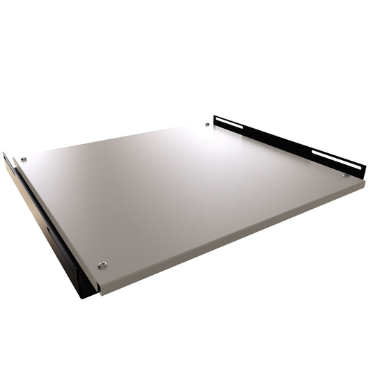 Hammond RASC1916WH2 Four-Post Fixed Chassis Shelf, 18-Gauge Steel with 14-Gauge Brackets, 85 lb, 17.85" W x 16.00" D, White.