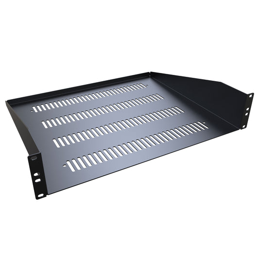 Hammond RASV190315BK1 2U Vented Utility Rackshelf, Depth: 15" 100 LB Weight Capacity