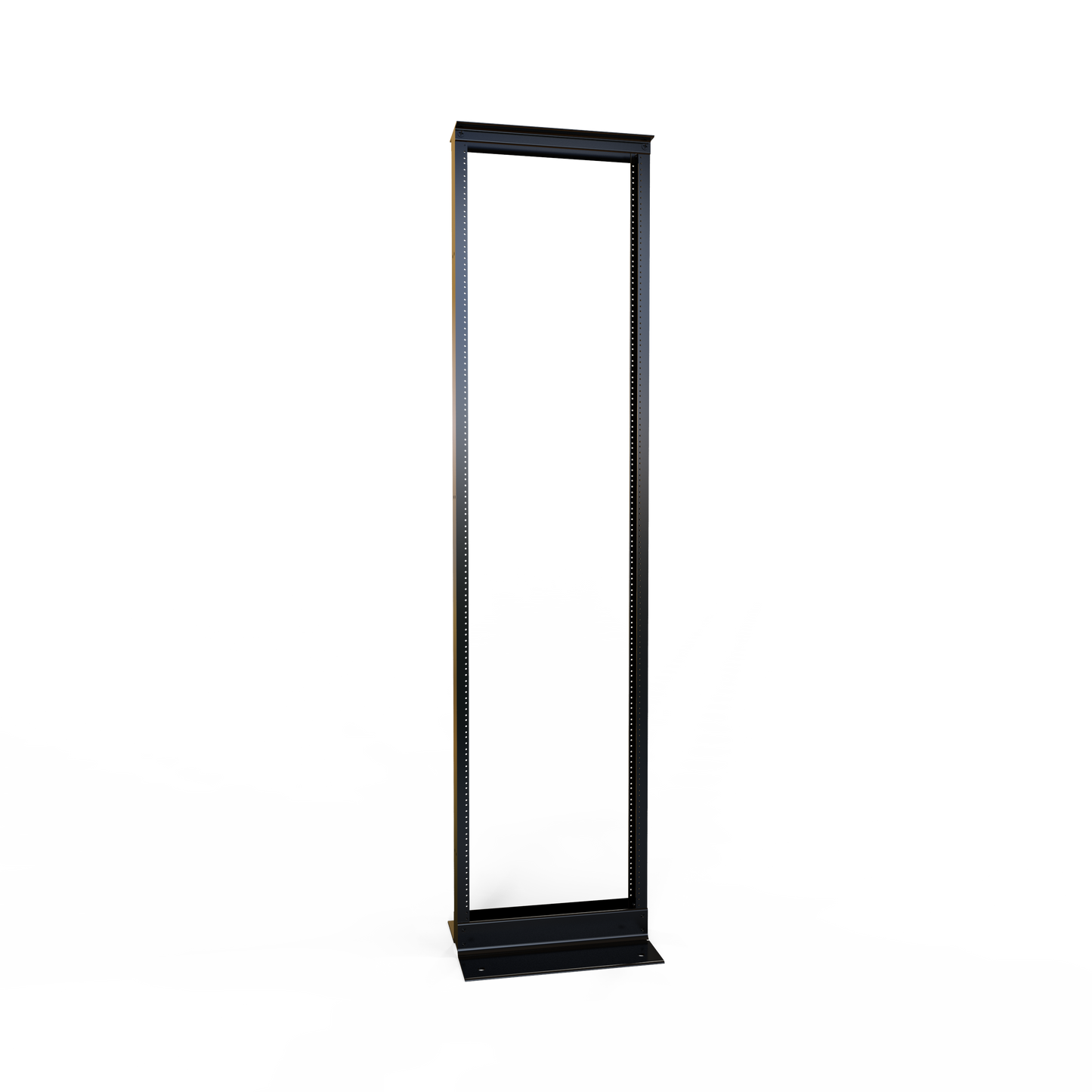 Hammond Rack Basics RB-2PA1945BK 19" 45U Aluminum 12-24 2-Post Rack, Black