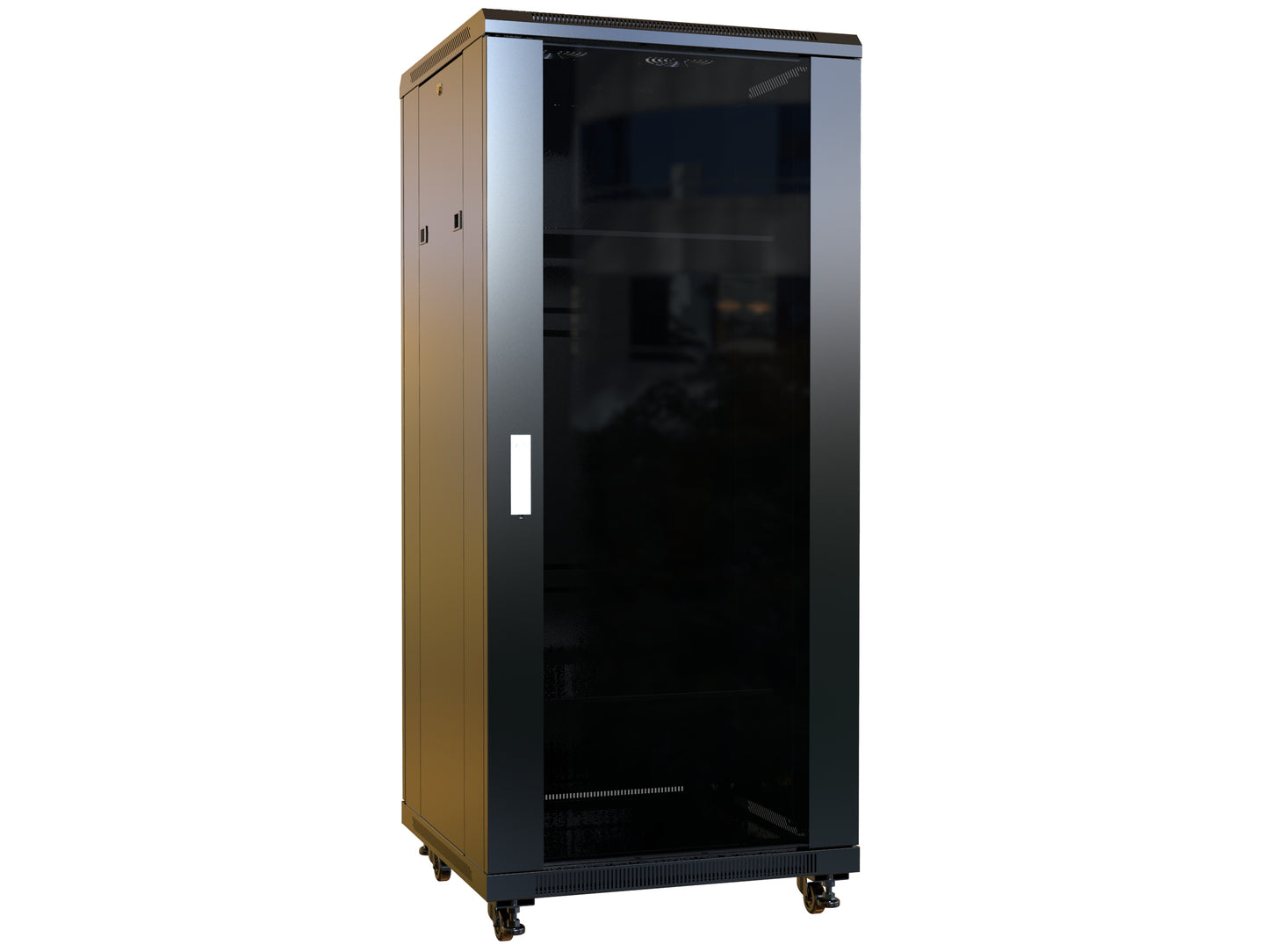 Hammond Rack Basics RB-AV27 19" 27U 24" Deep Audio-Visual Cabinet with Glass Door