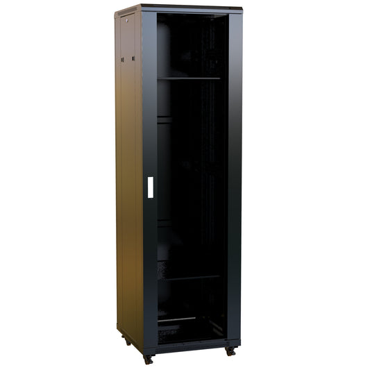 Hammond Rack Basics RB-AV42 19" 42U 2" Deep Audio-Visual Cabinet with Glass Door