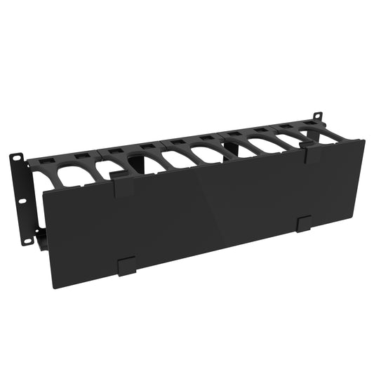 Hammond Rack Basics RB-HFMS3 19" 3U 4.81" Deep Finger Manager with Door