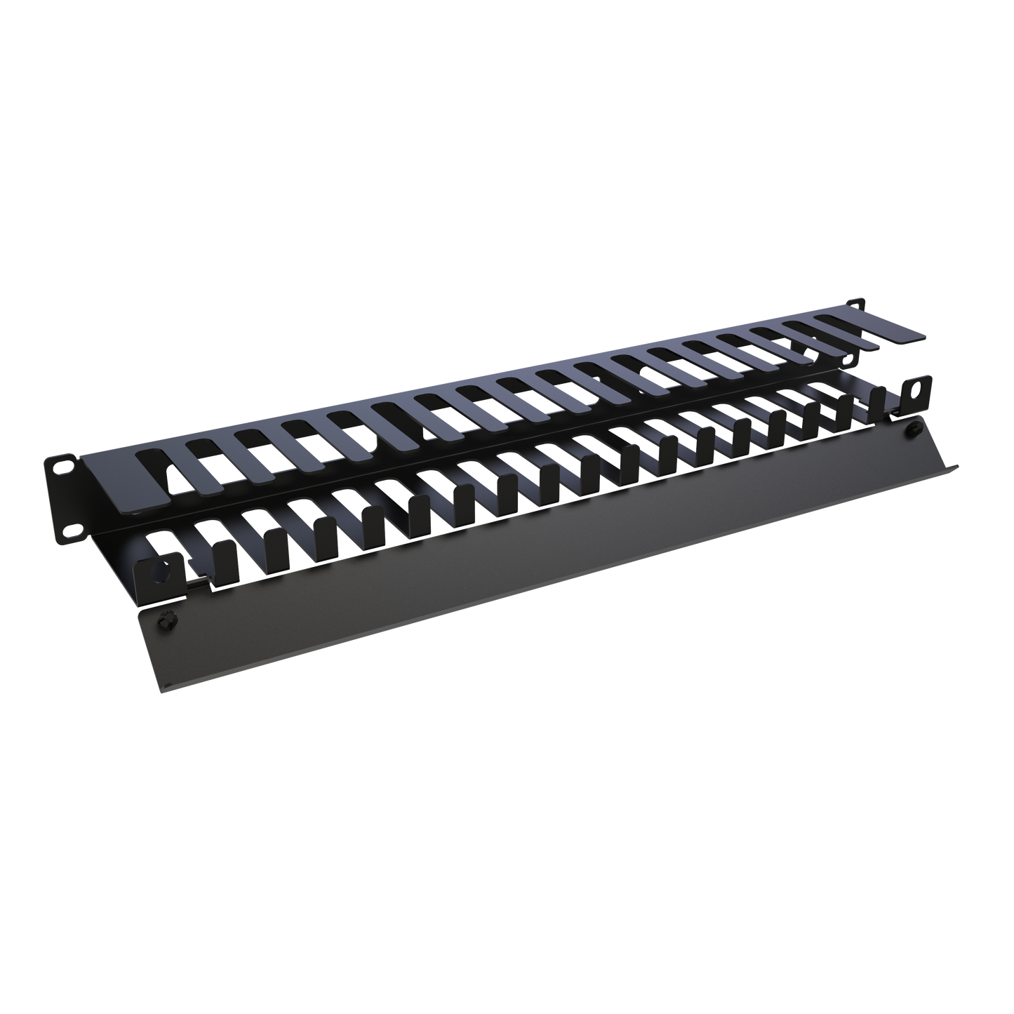 Hammond Rack Basics RB-HSF1 19" 1U Horizontal Steel Hinged Finger Cable Manager