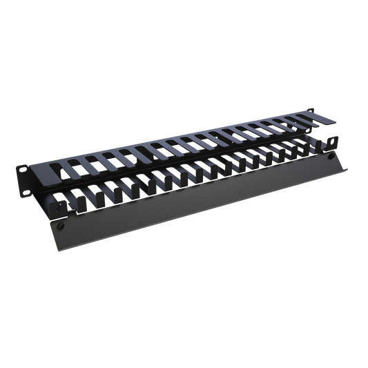 Hammond Rack Basics RB-HSF1 19" 1U Horizontal Steel Hinged Finger Cable Manager