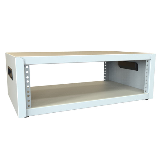 Hammond RCBS1900513LG1 3U Studio Rack Cabinet, 16-Gauge Welded Steel, 600 lb, 7.25" H x 21.00" W x 13.00" D, Light Gray.