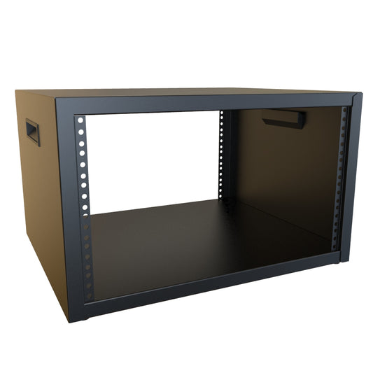 Hammond RCBS1901017BK1 6U Studio Rack Cabinet, 16-Gauge Welded Steel, 600 lb, 12.50" H x 21.00" W x 17.50" D, Black.