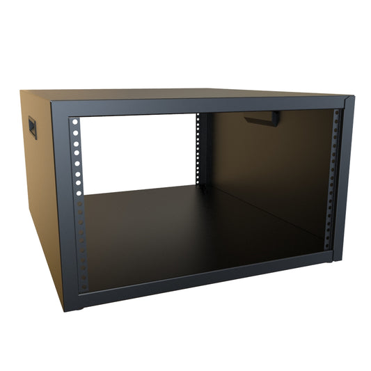 Hammond RCBS1901024BK1 6U Studio Rack Cabinet, 16-Gauge Welded Steel, 600 lb, 12.50" H x 21.00" W x 24.50" D, Black.