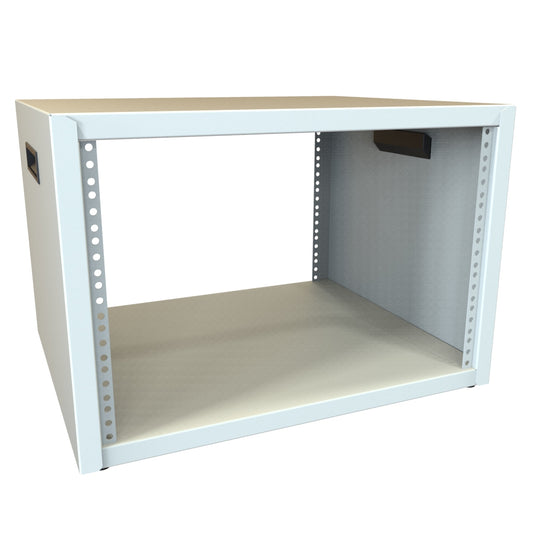 Hammond RCBS1901217LG1 7U Studio Rack Cabinet, 16-Gauge Welded Steel, 600 lb, 14.25" H x 21.00" W x 17.50" D, Light Gray.