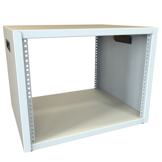 Hammond RCBS1901417LG1 8U Studio Rack Cabinet, 16-Gauge Welded Steel, 600 lb, 16.00" H x 21.00" W x 17.50" D, Light Gray.