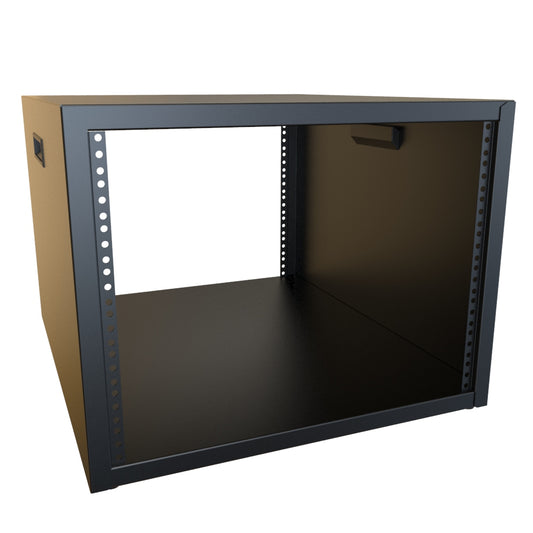 Hammond RCBS1901424BK1 8U Studio Rack Cabinet, 16-Gauge Welded Steel, 600 lb, 16.00" H x 21.00" W x 24.50" D, Black.