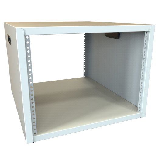 Hammond RCBS1901424LG1 8U Studio Rack Cabinet, 16-Gauge Welded Steel, 600 lb, 16.00" H x 21.00" W x 24.50" D, Light Gray.