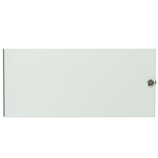 Hammond RCHD1908LG1 5U Solid Locking Door for RCH Cabinets, 16-Gauge Steel, 8.75" H, Reversible Hinge, Lock/2 Keys, Light Gray.