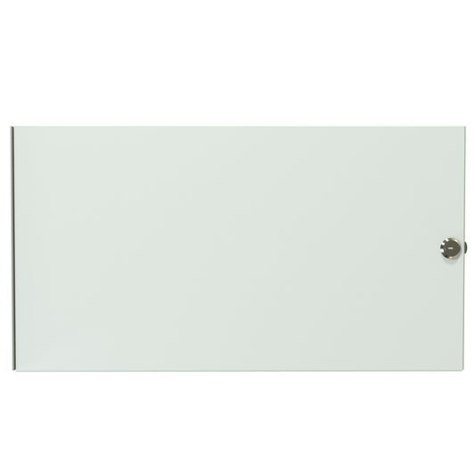 Hammond RCHD1910LG1 6U Solid Locking Door for RCH Cabinets, 16-Gauge Steel, 10.50" H, Reversible Hinge, Lock/2 Keys, Light Gray.