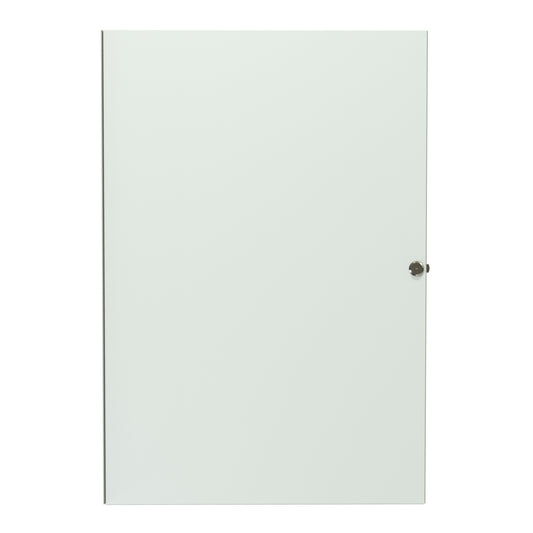 Hammond RCHD1928LG1 16U Solid Locking Door for RCH Cabinets, 16-Gauge Steel, 28.00" H, Reversible Hinge, Lock/2 Keys, Light Gray.