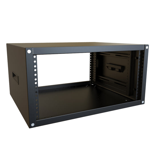 Hammond RCHS1900817BK1 5U Knock-Down Rack Cabinet with Solid Sides, 16-Gauge Steel, 800 lb, 10.75" H x 21.00" W x 17.50" D, Black.