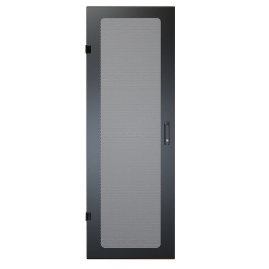 Hammond RCKVD36UBK1 Vented Mesh Locking Door for 36U RCK Cabinets, 16-Gauge Steel, Reversible Hinge, Lock/Keys, Black.