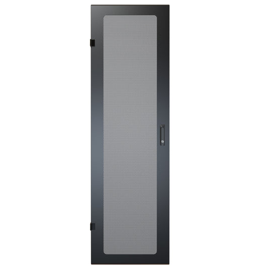 Hammond RCKVD42UBK1 Vented Mesh Locking Door for 42U RCK Cabinets, 16-Gauge Steel, Reversible Hinge, Lock/Keys, Black.