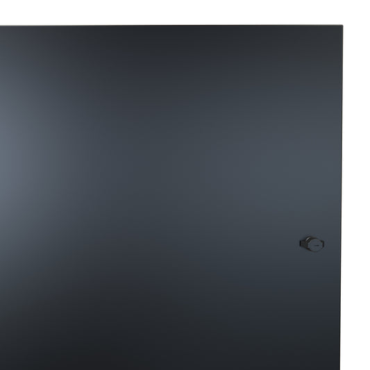 Hammond RCSC19042SDBK1 Solid Locking Door for 24U RCSC Cabinets, 16-Gauge Steel, 42.00" H, Reversible Hinge, Black.