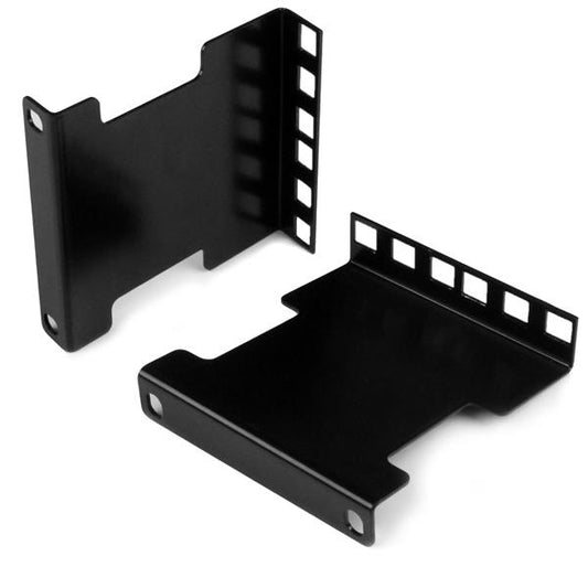 Hammond RDA2U4 2U Rail Depth Adapter Kit, Pair, 16-Gauge Steel, 3.50" H x 4.00" D, 10 lb Capacity, Black.