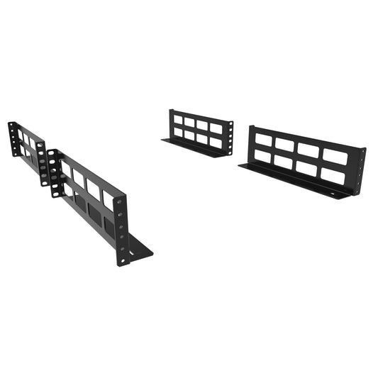 Hammond RDAB2U26 2U Rack Depth Adapter Bracket Set, 14-Gauge Steel, 400 lb, 19.00" Rack Width x 26.00" D, Black.