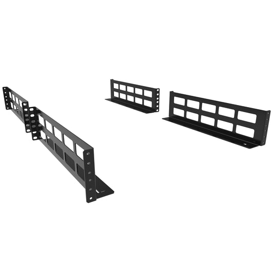 Hammond RDAB2U31 2U Rack Depth Adapter Bracket Set, 14-Gauge Steel, 400 lb, 19.00" Rack Width x 31.00" D, Black.