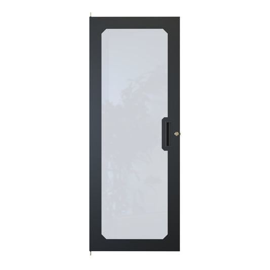 Hammond REDFP19049BK1 Acrylic Window Locking Door for 28U REFK Cabinets, 16-Gauge Steel, 49.00" H, Lock/2 Keys, Black.