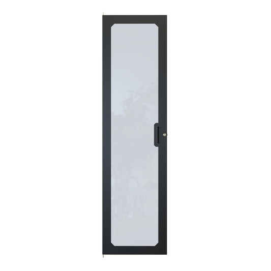 Hammond REDFP19070BK1 Acrylic Window Locking Door for 40U REFK Cabinets, 16-Gauge Steel, 70.00" H, Lock/2 Keys, Black.