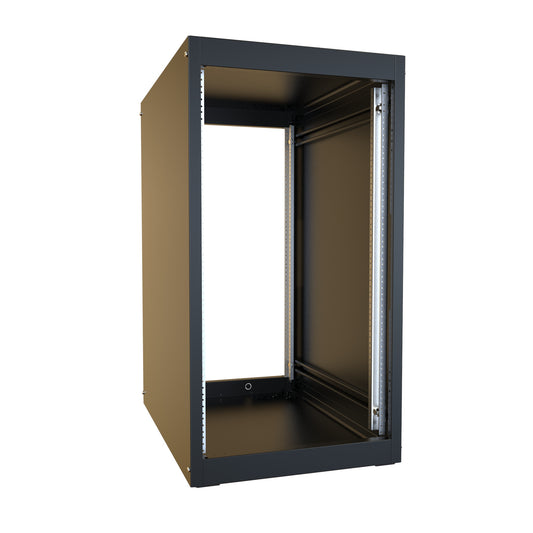 Hammond REFK1903531BK1 20U Knock-Down Rack Cabinet, 16-Gauge Steel, 1,000 lb, 40.19" H x 21.34" W x 31.50" D, Black.