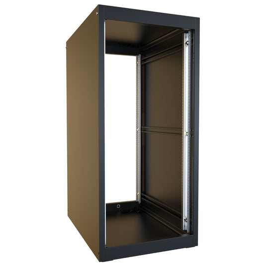 Hammond REFK1904231BK1 24U Knock-Down Rack Cabinet, 16-Gauge Steel, 1,000 lb, 47.19" H x 21.34" W x 31.50" D, Black.