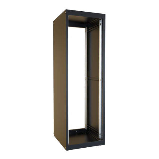 Hammond REFK1906324BK1 36U Knock-Down Rack Cabinet, 16-Gauge Steel, 1,000 lb, 68.19" H x 21.34" W x 24.50" D, Black.