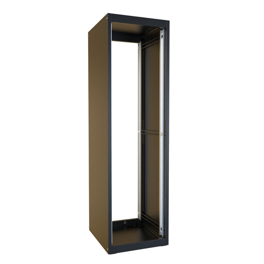 Hammond REFK1907024BK1 40U Knock-Down Rack Cabinet, 16-Gauge Steel, 1,000 lb, 75.19" H x 21.34" W x 24.50" D, Black.