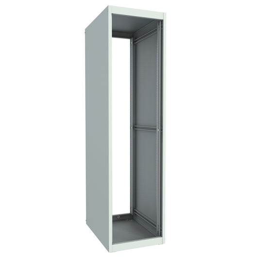 Hammond REFK1907731LG1 44U Knock-Down Rack Cabinet, 16-Gauge Steel, 1,000 lb, 82.19" H x 21.34" W x 31.50" D, Light Gray.