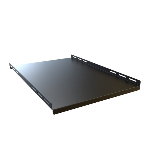 Hammond RFUS1926BK1 Solid Fixed Rack Shelf, 14-Gauge Steel, 350 lb, 1.94" H x 17.75" W x 26.00" D, Black.