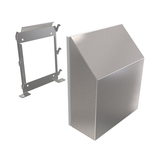 Hammond RH20000N4SSFDA Sanitary Type 4X Filterfan Rainhood, 304 Stainless Steel, 10.44" H x 8.70" W x 3.56" D.