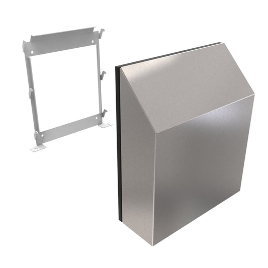 Hammond RH30000N4S16 Type 4X Filterfan Rainhood, 316 Stainless Steel, 12.68" H x 10.87" W x 3.56" D.