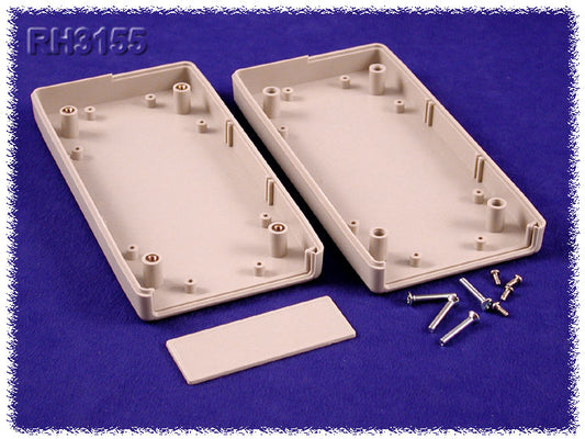 Hammond RH3155 ABS Handheld Instrument Enclosure, Removable Front Panel, Light Gray, 165 x 82 x 32.5 mm.