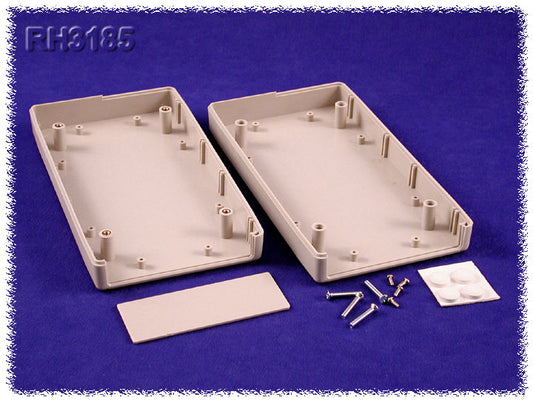 Hammond RH3185 ABS Handheld Instrument Enclosure, Removable Front Panel, Light Gray, 185 x 135 x 40.5 mm.