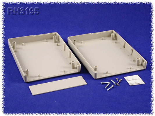 Hammond RH3195 ABS Handheld Instrument Enclosure, Removable Front Panel, Light Gray, 190 x 102 x 40.5 mm.