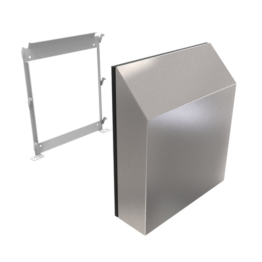 Hammond RH40000N4S16 Type 4X Filterfan Rainhood, 316 Stainless Steel, 14.65" H x 12.84" W x 3.56" D.