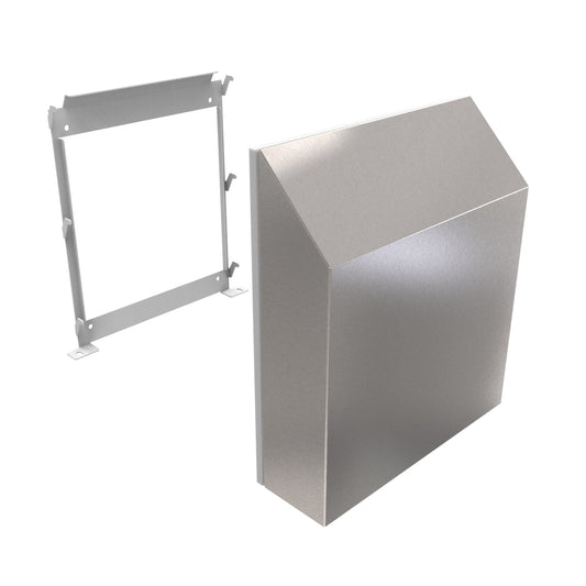 Hammond RH40000N4S16FDA Sanitary Type 4X Filterfan Rainhood, 316 Stainless Steel, 14.65" H x 12.84" W x 3.56" D.