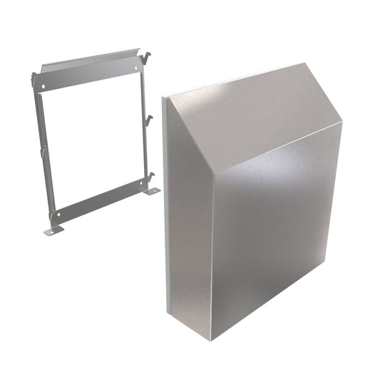 Hammond RH40000N4SSFDA Sanitary Type 4X Filterfan Rainhood, 304 Stainless Steel, 14.65" H x 12.84" W x 3.56" D.