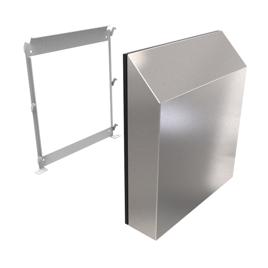 Hammond RH60000N4S16 Type 4X Filterfan Rainhood, 316 Stainless Steel, 17.33" H x 15.51" W x 3.56" D.