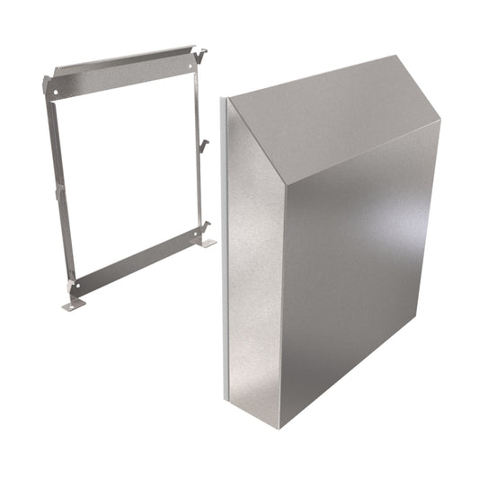 Hammond RH60000N4S16FDA Sanitary Type 4X Filterfan Rainhood, 316 Stainless Steel, 17.33" H x 15.51" W x 3.56" D.
