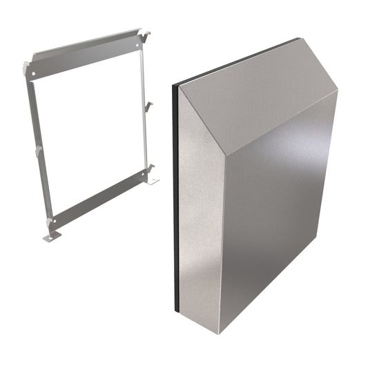 Hammond RH60000N4SS Type 4X Filterfan Rainhood, 304 Stainless Steel, 17.33" H x 15.51" W x 3.56" D.