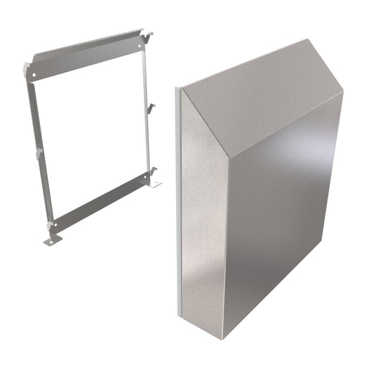 Hammond RH60000N4SSFDA Sanitary Type 4X Filterfan Rainhood, 304 Stainless Steel, 17.33" H x 15.51" W x 3.56" D.