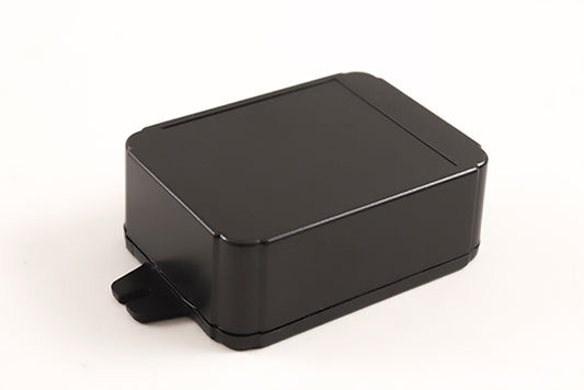 Hammond RL6105-FBK Shallow-Lid ABS Project Enclosure with Wall-Mount Flanges, IP54, Black, 80 x 60 x 30 mm.